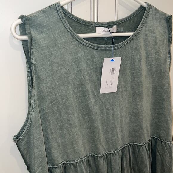 BNWT MUSTARD SEED Heathered olive swing tank - Picture 2 of 11